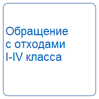 Организация работы по обращению с отходами I-IV класса опасности